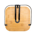 ESTIA ΧΑΡΤΟΠΕΤΣΕΤΟΘΗΚΗ BAMBOO ESSENTIALS ΤΕΤΡΑΓΩΝΗ ΜΕΤΑΛΛΙΚΗ 20x20x7cm - Image 3