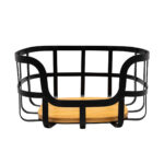 ESTIA ΦΡΟΥΤΙΕΡΑ BAMBOO ESSENTIALS ΜΕΤΑΛΛΙΚΗ 24x24x12.7cm ΜΑΥΡΗ - Image 2