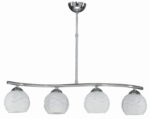 Φωτιστικό Πολύφωτο 4φ Μέταλλο χρώμιο/Γυαλί Ε27