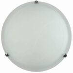 Φωτιστικό Πλαφονιέρα Γυαλί λευκό 2xΕ27 Φ40