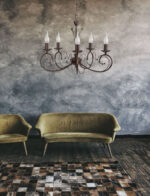 Φωτιστικό Πολύφωτο 5φ Μέταλλο καφέ Ε14 - Image 2