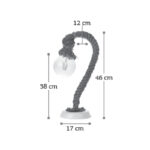 InLight Επιτραπέζιο φωτιστικό από καφέ σχοινί 1XE27 D:46cm (3439-BL) - Image 2