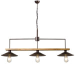 Φωτιστικό Πολύφωτο 3φ Ξύλο/Μέταλλο σκουριά Ε27