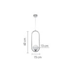 InLight Κρεμαστό φωτιστικό σε χρυσαφί χρώμα και λευκή οπαλίνα 1XG9 D:40cm (4022-GL) - Image 3