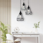 InLight Κρεμαστό φωτιστικό από λευκό μέταλλο 3XE27 D:30cm (4024-3-WH-ROSETTE) - Image 3