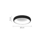 InLight Πλαφονιέρα οροφής LED 110W 3CCT από μαύρο και λευκό ακρυλικό D:60W (42020-Α-Black) - Image 3