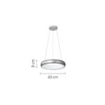 InLight Κρεμαστό φωτιστικό LED 36W 3CCT από χρυσαφί και λευκό ακρυλικό D:60cm (42024-A-Golden) - Image 2