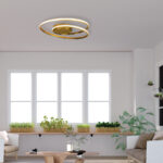 InLight Πλαφονιέρα οροφής LED 36W 3000K από αλουμίνιο σε χρυσαφί απόχρωση D:45cm (42028-GL) - Image 3