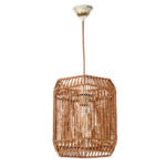 InLight Κρεμαστό φωτιστικό καφέ από σχοινί 1XE27 D:24cm (4504)