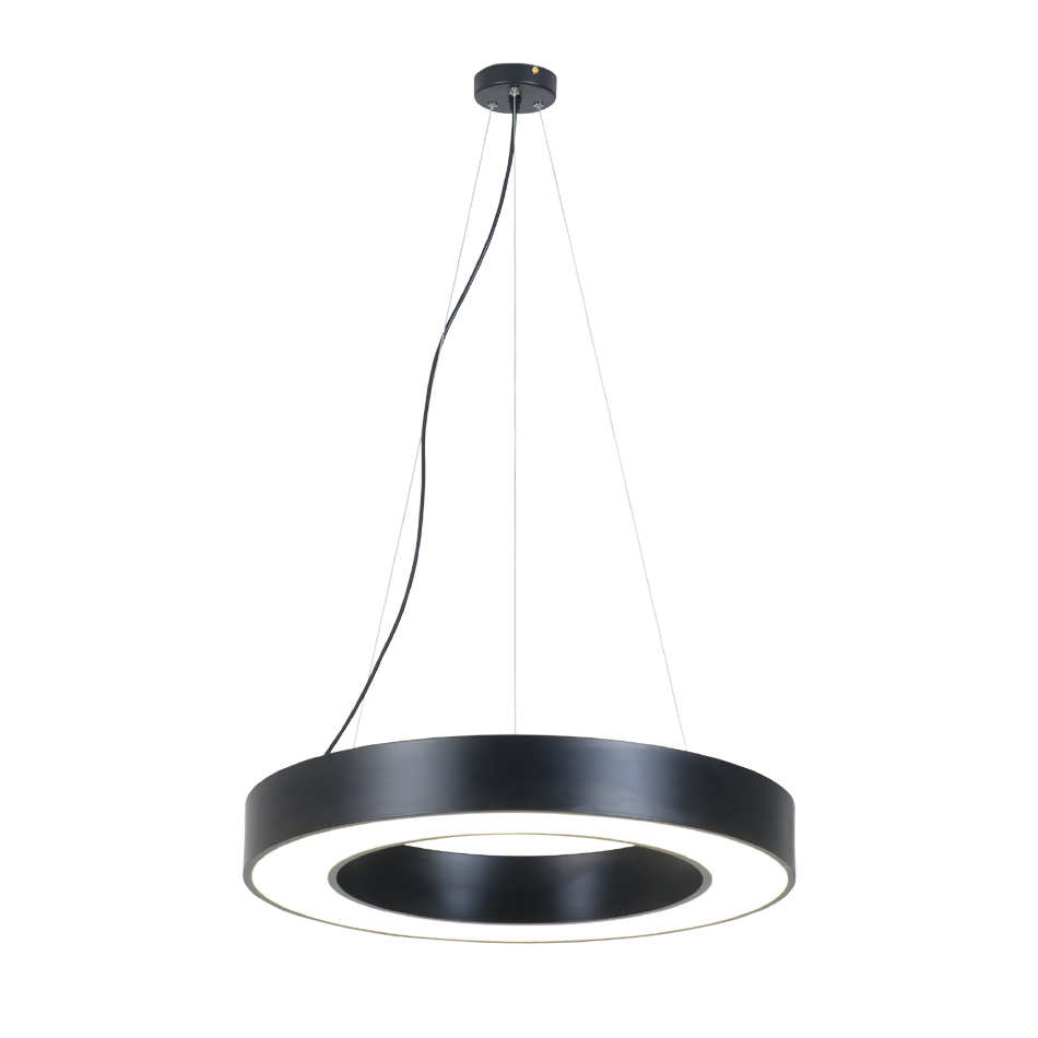 6041-1 InLight Κρεμαστό φωτιστικό LED 70W 3000K σε μαύρη απόχρωση D:120cm (6041-120-BL) - Image 1