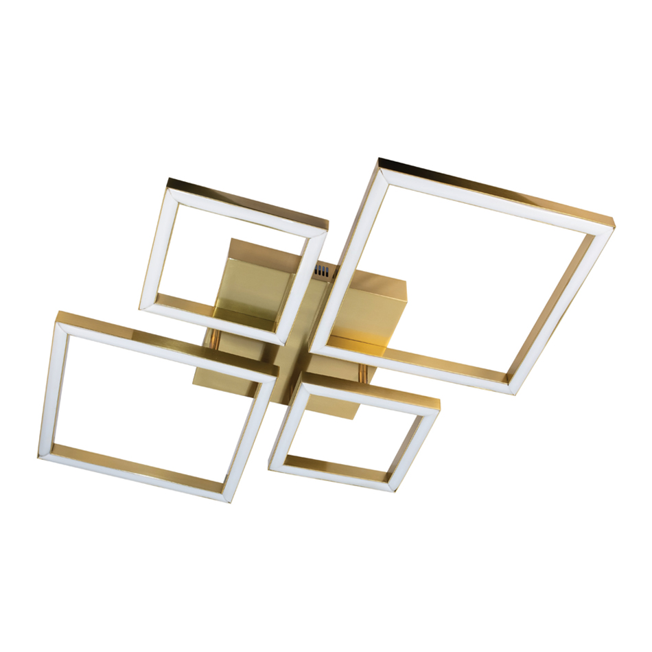 6051-GL InLight Πλαφονιέρα οροφής LED 70W 3CCT σε χρυσαφί απόχρωση D:65cm (6051-GL) - Image 1