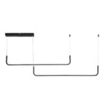 InLight Κρεμαστό φωτιστικό LED 38W 3000K σε μαύρη απόχρωση D:145cm (6052-BL)