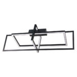 InLight Πλαφονιέρα οροφής LED 35W 3000Κ σε μαύρη απόχρωση D:90cm (6055-BL)