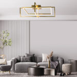 InLight Πλαφονιέρα οροφής LED 35W 3000Κ σε μαύρη απόχρωση D:90cm (6055-BL) - Image 3