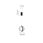 InLight Κρεμαστό φωτιστικό LED 16W 3000K σε μαύρη απόχρωση D:20cm (6057-BL) - Image 2