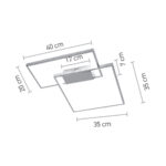 InLight Πλαφονιέρα οροφής LED 38W 3000Κ σε χρυσαφί απόχρωση D:45cm (6066-GL) - Image 2