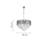 InLight Κρεμαστό φωτιστικό από χρυσαφί αλουμίνιο και κρύσταλλα 8XE14 D:60cm (6068-8) - Image 2
