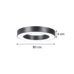 InLight Κρεμαστό φωτιστικό LED 50W 4000K σε μαύρη απόχρωση D:80cm (6171-80-BL) - Image 2