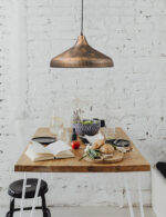 Φωτιστικό μονόφωτο μέταλλο μαύρο/χρυσό  Ε27 Φ35 - Image 2