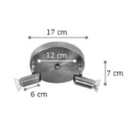 InLight Επιτοίχιο σποτ από μέταλλο σε οξυντέ απόχρωση 2XGU10 D:17cm (9075-2Φ-Οξυντέ) - Image 2
