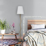 InLight Επιδαπέδιο φωτιστικό από καφέ σχοινί και υφασμάτινο καπέλο 1XE27 D:138cm (45364-WH) - Image 2