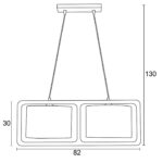 Φωτιστικό Πολύφωτο 2φ Ξύλο/Αμπαζούρ μπεζ Ε27 - Image 2