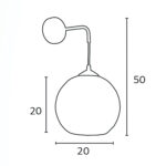 Απλίκα μπάλα σχοινί natural Φ20 Ε27 - Image 2