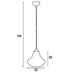 Φωτιστικό μονόφωτο γυαλί οπάλ ματ E27 Φ25 - Image 2