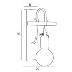 Απλίκα 1φ Ξύλο/Σχοινί Ε27 - Image 2