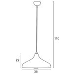 Φωτιστικό μονόφωτο μέταλλο μαύρο/χρυσό  Ε27 Φ35 - Image 3