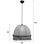 Φωτιστικό μονόφωτο λινάτσα natural Ε27 Φ60 - Image 2