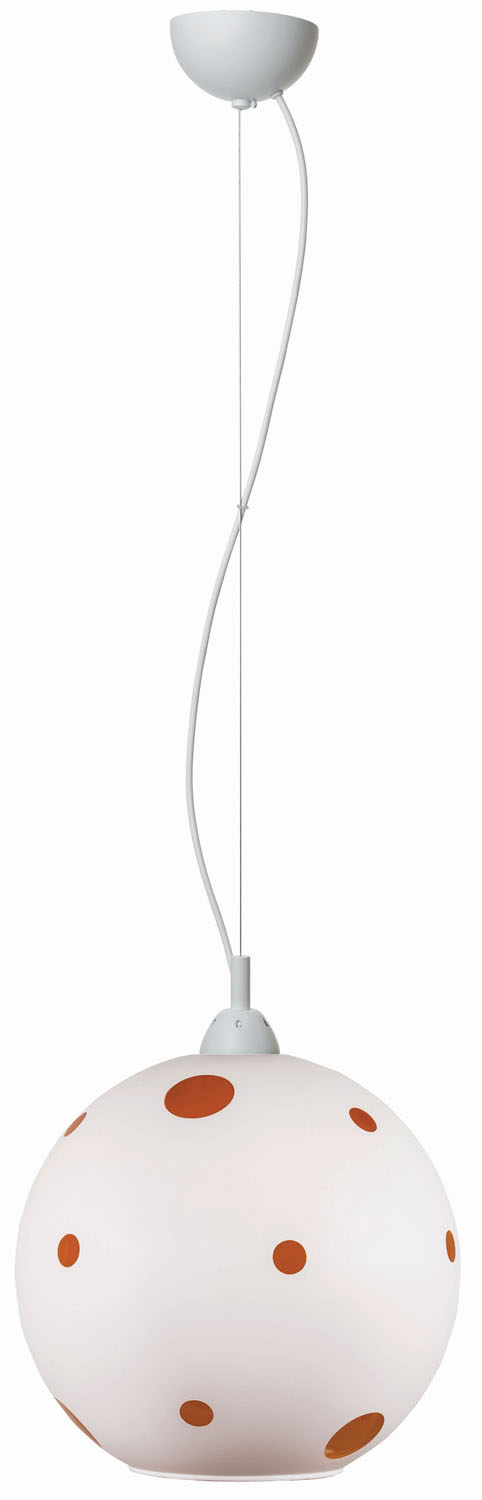 Σ190-41.30 Φωτιστικό μονόφωτο γυαλί πορτοκαλί Ε27 Φ30 - Image 1