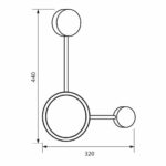 Φωτιστικό Οροφής GEMINI LED 15W 770LM CCT 3000K/4000K/6400K ΜΑΥΡΟ 4816 - Image 2