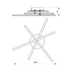 Φωτιστικό οροφής LED MATRIX 28W 4000K 1763lm Φ56 Χρώμιο 4404 - Image 2