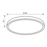 Πλαφωνιέρα Οροφής LUKA LED 35W φ40 CCT 3000K/4000K/6400K  ΜΑΥΡΟ  4617 - Image 2