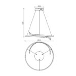 Φωτιστικό Κρεμαστό OMICRON LED 38W 1614LM CCT ΜΑΥΡΟ 4870 - Image 2