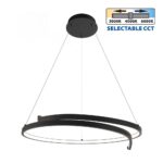 Φωτιστικό Κρεμαστό OMICRON LED 38W 1614LM CCT ΜΑΥΡΟ 4870