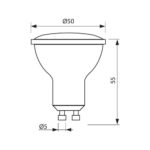 Λαμτηρας GU10 7W 230V 6400K VOL 3711 - Image 2