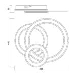 Φωτιστικό Οροφής CANDY LED 105W 8573lm φ50 με εναλλαγή χρωμάτων απο 3000Κ-6000Κ DIM 4608 - Image 2