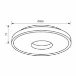 Πλαφωνιερα οροφης κρυσταλο 75W 4000 DIM F50 ARIA 4427 - Image 2
