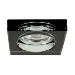 Σποτ χωνευτο τετραγωνο μαυρο γυαλη 230V GU10 LED SL421 3876