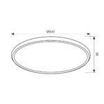 Πλαφωνιέρα εναλλαγής χρωμάτων HERA LED 60W DIM με κοντρόλ  4165 - Image 2