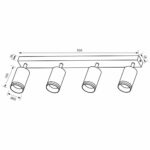 Σποτ ραγας μαυρο SP734-4GU10 LED KING 4798 - Image 2