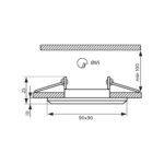 Σπότ χωνευτό διάφανο γυαλί τετράγωνο SL401 GU10 230V 3873 - Image 2