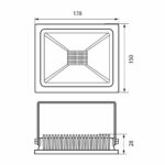 Προβολεας LED 50W TREND 6400K IP65 4558 Μαυρος - Image 2