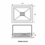 Προβολεας LED 20W 3605 TREND 4000K IP65 Μαυρο - Image 2