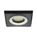 Σπότ χωνευτό μαύρο γυαλί τετράγωνο SL401 GU10 230V 3872