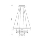 Φωτιστικό Κρεμαστό CITY LED 58W 3850m CCT χρώμιο  4408 - Image 2