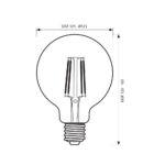Λαμπτηρας διαφανος GLOBO 8W 3000K FILAMEMD E27 3694 - Image 2