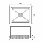 Προβολεας LED 30W TREND 4000K IP65 3607 Μαυρος - Image 2